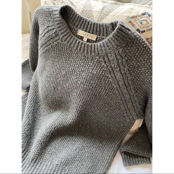 Sandro Alpaca Wool Cable Knit Sweater - Picture 1 of 6
